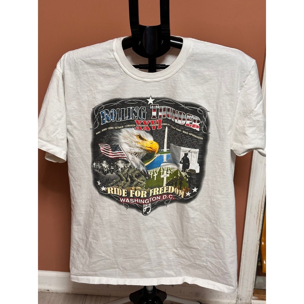 Harley Davidson Rolling Thunder Ride For Freedom Washington DC T Shirt Large